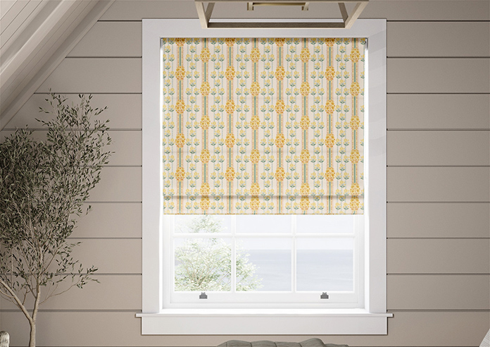 Petal & Block Jaipur Stripe, Marigold - Roman Blind - Image 3